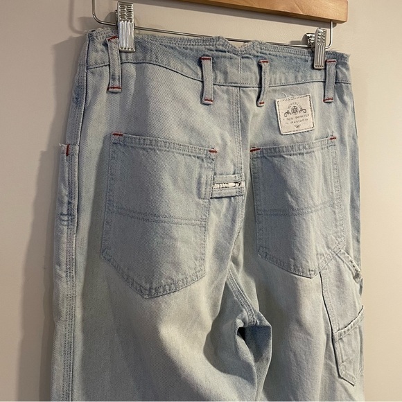 𝅺Vintage 30/30 Buffalo Light Wash Relaxed Denim High Waist Wide Leg 80s 90s - Picture 8 of 13